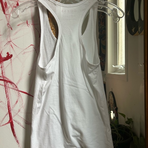 Guess White Tank with Subtle Rose Gold Logo XS - Picture 12 of 16